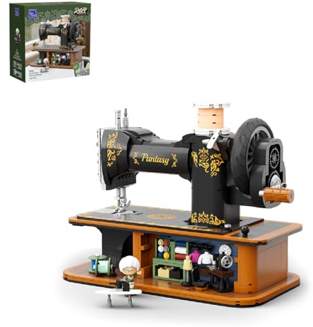PAN TASY Machine à Coudre Rétro, Jeu de Construction à manivelle