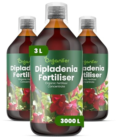 Organifer Dipladenia Flüssigdünger, 3L, Organisch, für Gesunde Blätter und Üppige Blüte, Fördert Wurzeln und Vitalität
