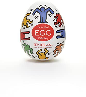 TENGA x Keith Haring EGG Dance Einweg-Masturbationshilfe für Männer, Silber