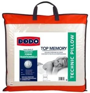 DODO Topmemory Kissen aus Memory-Foam, 60 x 60 cm, Weiß