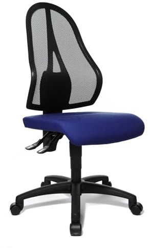 Topstar Open Point P Bürostuhl, Schreibtischstuhl, Stoff, 58 x 48 x 111 cm, blau