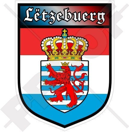 LUXEMBURG Schild, Luxemburg 100mm Auto & Motorrad Aufkleber, Vinyl Sticker