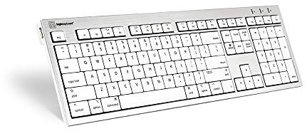 LogicKeyboard SKB-CWMU-UK Tastatur, ALBA UK (Apple Mac) Silber/Weiß/Schwarz