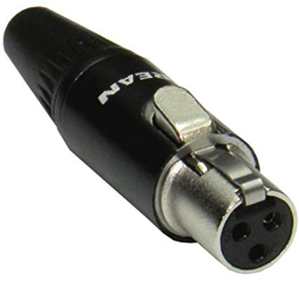 Mini-Buchse, 3-poliger XLR-Line-Anschluss.