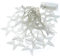 20 LED Lichterkette Glitzer-Sterne Winter Weihnachten – Beleuchtung zur Dekoration im Wohnbereich – warm-weiß batteriebetrieben Ø 6,5 cm