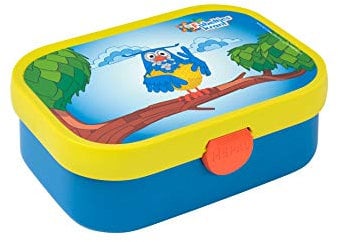 Mepal - Lunchbox Campus - Bento Lunchbox für Kinder - Brotdose mit Bento-Fach & Gabel - Meal Prep Box mit Clip-Verschluss - BPA-frei & Spülmaschinenfest - 750 ml - Daily Table