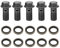 5 pcs Raccord de Frein, Keenso Banjo Vis Boulon de Frein de Moto M10X1mm en Acier Inoxydable Kit de Joint d'Etanchéité pour Maître Etrier de