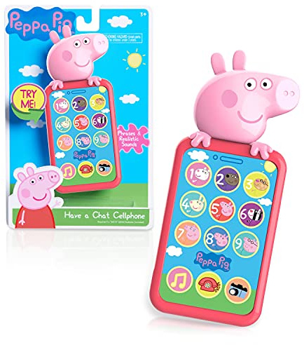 Just Play Peppa Pig Have a Chat Cell Phone Toy Phone with Realistic Sounds