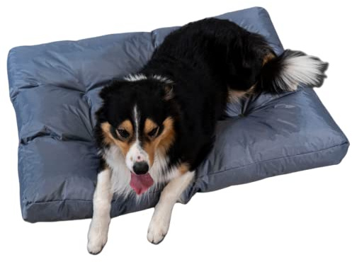 bananair - Hundebett Weich & Bequem - Wasserabweisender Stoff, Leicht zu Reinigen - XXL Hundekissen/Hundekorb/Dog Bed für Kleine & Große Hunde, Verschiedene Größen/Farben (110 x 85 x 10 cm, Grau)