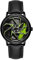 RWXCOW Herren Uhr Automatik Wasserdicht Herrenuhr Hohl Quarzuhr Motorsport Herren Armbanduhr Titan Edelstahl/Lederarmband Uhren Herren (D-LederriemenSchwarz+grün)