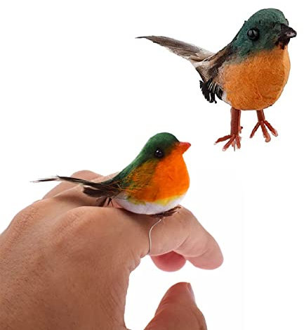 Bemvp Simulationsschaum Vogel 2pcs Little Vogel Ornament Künstliche Mini -vögel Modell Für Gartenpartydekoration