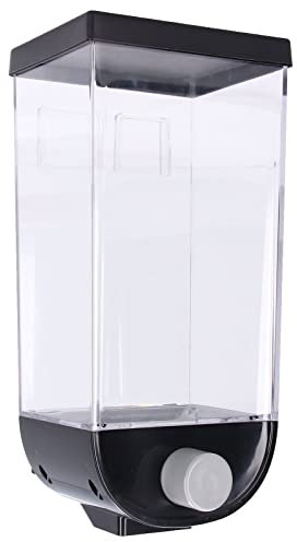 Airtight Food Storage Container, Kitchen Wall Mounted Cereal Dispenser for Dry Food, Nuts, Candy, Beans, Cat Food, Dog Food (1.5L)