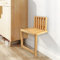 DALUOBO Klappstuhl, Wandmontage, robust, Bambus, Veranda, Stuhl, Stuhl, Hocker, versteckter Schrank, Fußstütze, zusammenklappbar, Badezimmer, Balkon, Hocker (Bamboo Original)