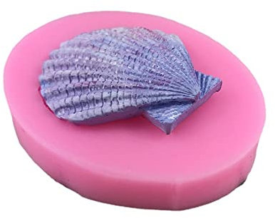 Fondant Moules 3 Pièces Gâteau à Thème Marin Coquille Tridimensionnelle Coquille Saint Jacques Moule à Chocolat Bricolage Flip Sucre Silicone Goutte à Goutte Moule à Glace Treillis Moule
