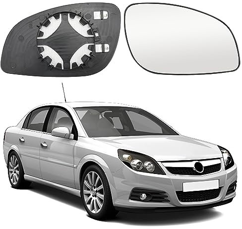 Cristal de Espejo Reemplazar para Opel SIGNUM/Vectra C 2002-2008, Retrovisor Exterior Ajustable Adecuado, Lente de Marcha Atrás espejo de Cristal de Marcha Atrás (Derecha)
