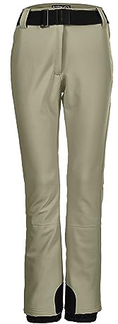 killtec Damen Skihose/Softshell Hose mit Schneefang und Gürtel KSW 221 WMN SKI SFTSHLL PNTS, hell Camel, 40, 37328-000