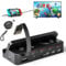 Alxum Switch Docking Station con Lector de Tarjetas de Juego en el Mando a Distancia, Switch Dock portátil con 3*USB A Puertos HDMI y RJ45 Puerto Ethernet Compatible con Switch/Switch OLED