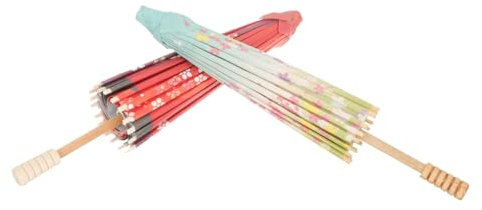 ABOOFAN 4pcs Japanese Paper Umbrella Garden Parasol Classic Decor Photo Prop Unique Style