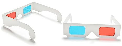 HEMOTON Papierteller 20st Schnapsgläser Einweg Rote Brille Shutter-Brille Anaglyphenbrille Aus Pappe Imax-Brille 3D Kleine Gläser Hohe Kapazität 3D-Filmbrille
