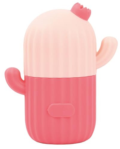 Ice Roller Gesicht, Face Ice Roller Silikon, Eis Gesichtsroller, Eisroller für Gesicht Augen, Eis Massagegerät, Eiswürfelform Gesicht für Augenringe, Pore Verkleinern, Reduziert Schwellunge Rosa