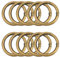 XCSJ 10pcs Karabiner Rund 48mm Sehr Robust Zinklegierung Groß Karabiner Ring Karabinerhaken Rund Karabiner Ring O Ring Runde Karabiner für Schlüsselanhänger, Tasche, Schmuck, DIY Handwerk (Bronze)