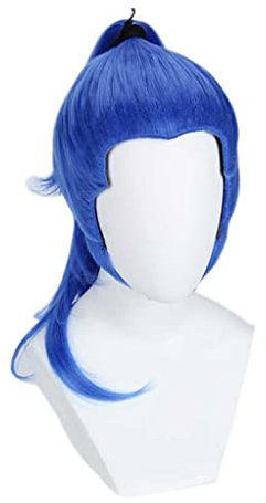 Cosplay Wig,Clown Buggy Cosplay Wig,Blue Anime Wig,with Free Wig Cap,Halloween Costume Cosplay,for Christmas Carnival party, OneSize, AS Show
