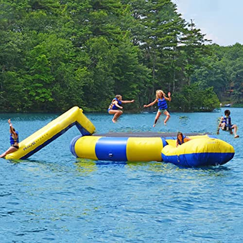 PLJKIHED Wassertrampolin, Wassertrampolin für See, Wassertrampolin mit Rutschen, aufblasbares Wassertrampolin, Karnevalswassertrampolin, Trampolindüsen, 3M Stabilize