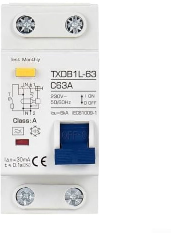 Disjoncteur à courant résiduel, MCB RCCB RCD de type AAC RCBO DPNL, courant nominal 10 63 A, tension AC 220 V (AC -63 A)