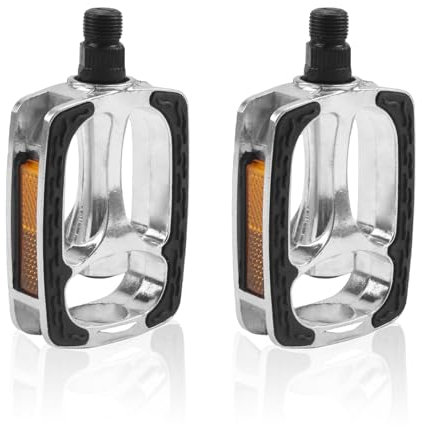 Elepl Fahrradpedale Mit Reflektierenden Streifen - Rutschfeste Pedalen Aus Aluminiumlegierung für Trekkingrad und Mountainbike