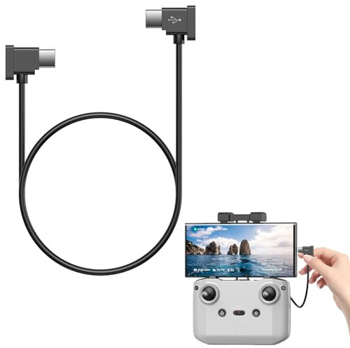 30cm 1FT USB C zu USB C Fernbedienungskabel für DJI Mavic 3 Mini 2 Mini 3 Pro 4 Pro Air 2S Mavic Air 2 RC N1,90 Grad Type C Kabel OTG Datenkabel für iPhone 16 Pro Max 15 Plus für Xiaomi 14T