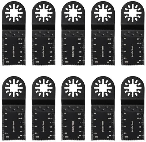 OWLMATE 10 Pezzi Lame per Sega Lame Multifunzione Lame Utensile Multifunzione Oscillante Legno e Metallo Morbido in Plastica per Multimaster per Multimaster Bosch Black&Decker