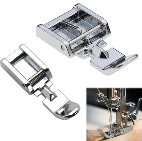 Pied Machine A Coudre,Alliage de Zinc Pied Fermeture Invisible,Pieds Presseur Fermeture Eclair 2 Pièces Pied Machine A Coudre Fermeture Eclair pour Brother,Babylock,Singer,Janome, Euro-Pro,Kenmore