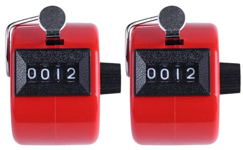 KOAHDE Compteur de Clic à 4 Chiffres,Compte Personne Manuel,Compteur à 4 Chiffres en Plastique ABS,Compteur Manuel Couleur,Compteur à Cliquer pour Golf,Compteurs de Tours à Main à 4 Chiffres,2PC