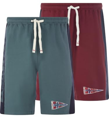 Jan Vanderstorm Herren Doppelpack Jogginghose Haral Set | Trainingshose | Baumwoll-Mischung | große Größen L-7XL dunkelrot, 6XL (XXXXXXL) - 76/78