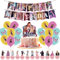 Birthday Party Decorations Supplies- Popular Birthday Balloons Star Theme Happy Banner Cupcake Toppers Latex Balloons Bunting Garland Hanging Party Favors for Kids Girls Boys Music Fans Support Goods