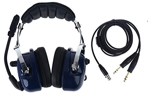ZEPFJHE Air RA200 Casque d'aviation avec prises Mono MP3 Entrée Musique Réduction du Bruit Avec Sac Casque Gel