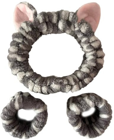 3-teiliges Plüsch-Armband-Set zum Waschen des Gesichts, Plüsch-Handgelenk-Haarbänder, Waschhandtuch, Frottee, Wasserspritzer