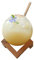 Tasses à Jus Froides Tasses Créatives en Forme de Boule Cocktail Tasse en Verre avec Support en Bois Boisson Tasse Cocktails Tasse Verrerie