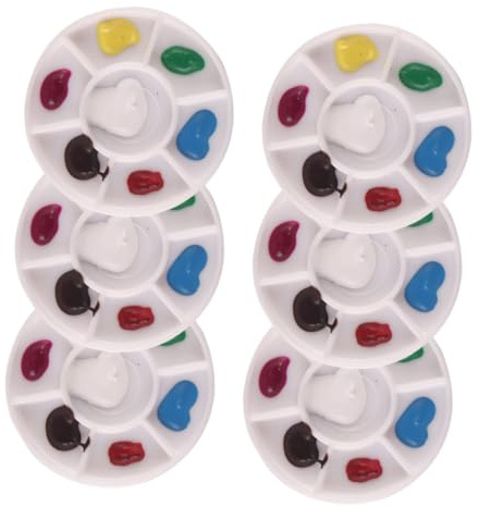 Didiseaon 6 pièces Mini Palette de Peinture Miniature Modèle Décoratif et Lisse pour Garçon Fille Kit Activité Garçon Fille Accessoire Bricolage Peinture