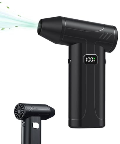 Druckluft Staub Bläser,100000 U/min Gebläse - Elektrischer Luftbläser Mit Hoher Leistung | Für Die Reinigung Von Schreibtisch, Werkstatt, Garage, Camping, Outdoor, Garten, Zuhause Und Terrasse