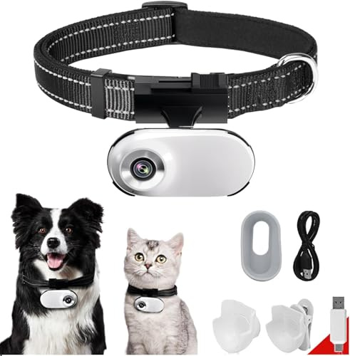 HD 1080P Katze Kamera Halsband mit Videoaufzeichnung, Mini Wireless Sportkamera, Kleine Action Kameras, Körperkamera für Haustierbedarf, Artikel für
