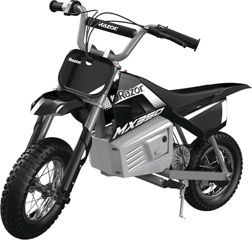 Razor MX350 Dirt Rocket Lithium – Electric-Powered Dirt Bike for Kids 8+, Up to 14 MPH, High/Low Speed Switch, Up to 60 Minutes Ride Time