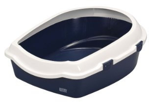 Ebi & Europet Bernina Rechteckige Katzentoilette, blau, Größe M, 43 x 56 x 14 cm