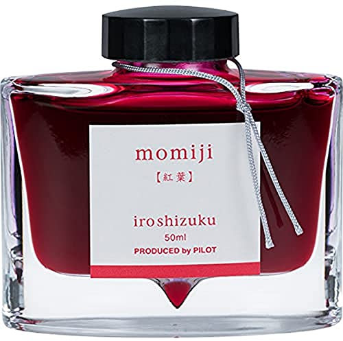 PILOT Iroshizuku 69208 Füllfederhalter-Tinte, Momiji, Herbstblätter (rot), 50 ml Flasche