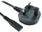 2 Pin Mains UK Fig8 Power 3 Amp Fused IEC 60320 C7 Figure 8 UK Plug Lead Cable 2 Pin Fig 8 UK Mains Power Wall 240v Cable suitable for Samsung Philips LG Sony, PS4, PC Monitors, Computer, Printer (2 Metres, Black)