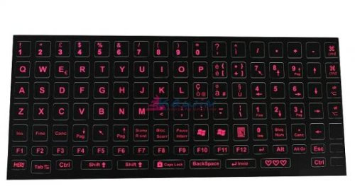 Adesivi per Tastiera Fluorescenti Luminosi Luminosa - Rosa