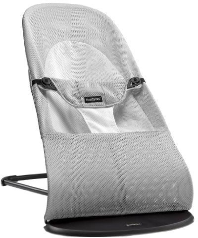 BabyBjörn Babywippe Balance Soft, Netzstoff, Silber/Weiß
