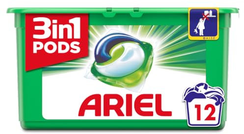 Ariel 3 in 1 Pods Regular Washing Tablets, 12 Washes