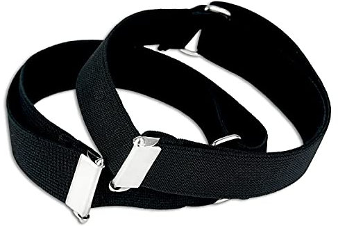 Telliswelt Schwarze Ärmelhalter - Blusenraffer - 20 mm breit - individuell verstellbar - für Lange Ärmel - praktisch - Deutsche Produktion - FB 11