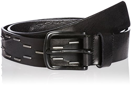 Diesel B-NIGHT Belt Gürtel Herren Echtleder Schwarz (90 cm)